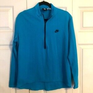 NIKE Echelon Turquoise 1/4 Zip Jacket Bike Workout Pockets Pullover Outdoor
